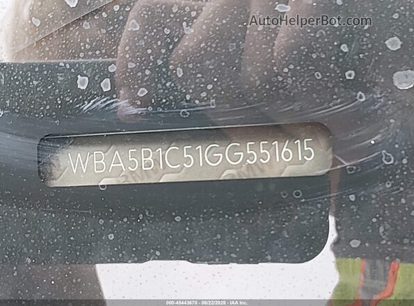 WBA5B1C51GG551615 2016 BMW 5 SERIES Gray Engine compartment view