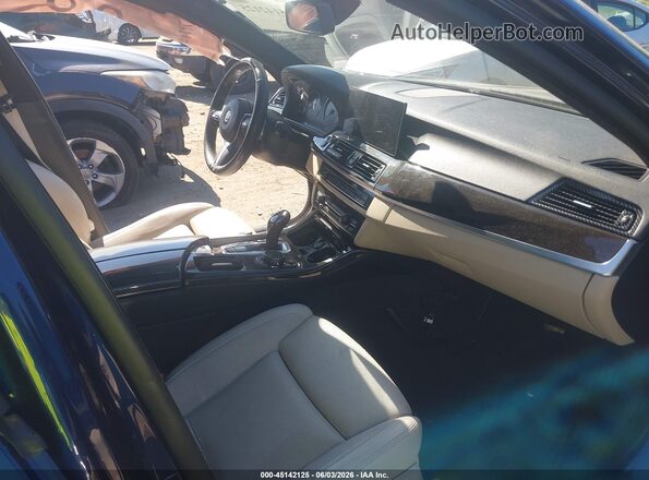 WBA5B3C52GG255806 2016 BMW 5 SERIES Синий Вид салона спереди