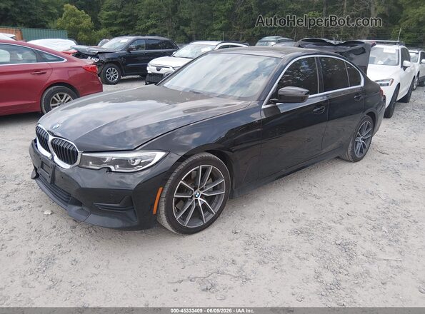 WBA5R1C50KFH14591 2019 BMW 3 SERIES Black წინა მარცხენა ხედი სამი მეოთხედიდან