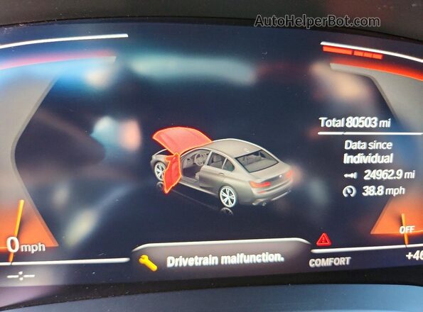 WBA5R1C58KAK09151 2019 BMW 3 SERIES White Вид щитка приладів