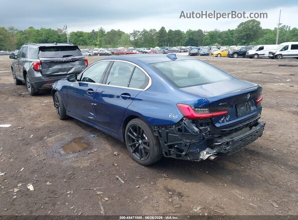 WBA5R7C00LFH90594 2020 BMW 3 SERIES Blue Rear left