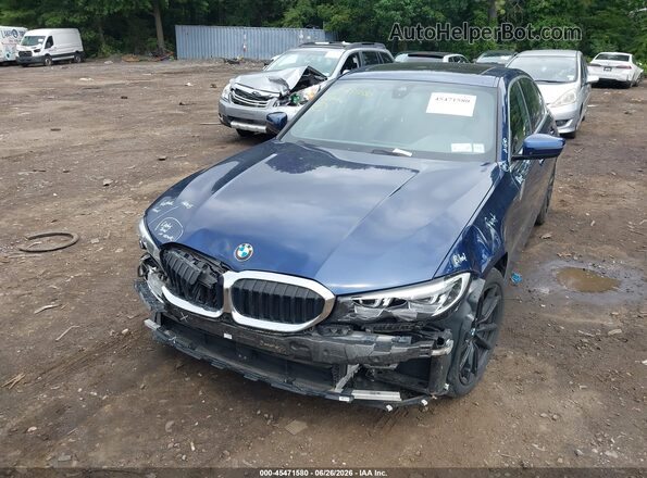 WBA5R7C00LFH90594 2020 BMW 3 SERIES Blue Front view