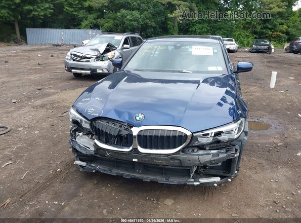 WBA5R7C00LFH90594 2020 BMW 3 SERIES Blue Instrument cluster view