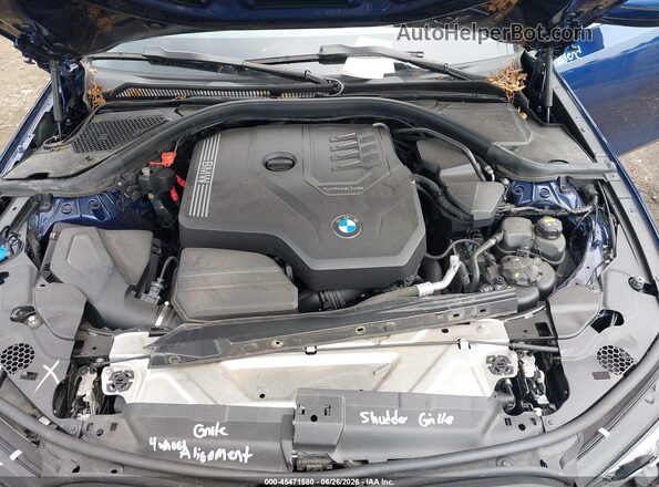 WBA5R7C00LFH90594 2020 BMW 3 SERIES Blue Rear view