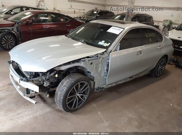 WBA5R7C0XMFK57604 2021 BMW 3 SERIES Silver წინა მარცხენა ხედი სამი მეოთხედიდან