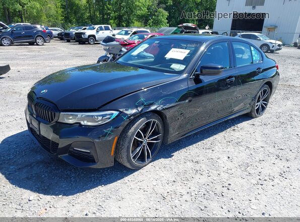 WBA5R7C50KFH15419 2019 BMW 3 SERIES Black წინა მარცხენა ხედი სამი მეოთხედიდან