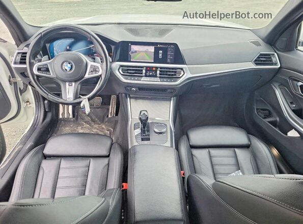 WBA5R7C53KAJ78345 2019 BMW 3 SERIES White Widok deski rozdzielczej