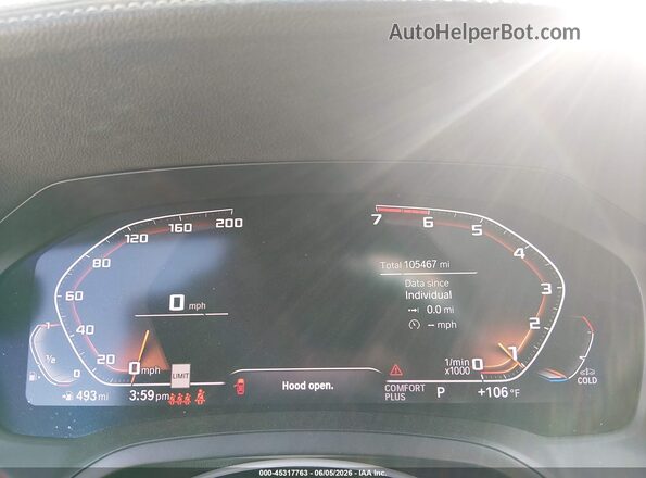 WBA5R7C55KAJ81067 2019 BMW 3 SERIES Black Widok tylnych siedzeń