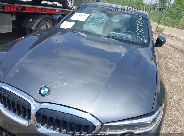 WBA5R7C56KAJ81448 2019 BMW 3 SERIES Gray Вид спереду