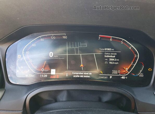 WBA5R7C56KAJ87718 2019 BMW OTHER Gray Instrument cluster view