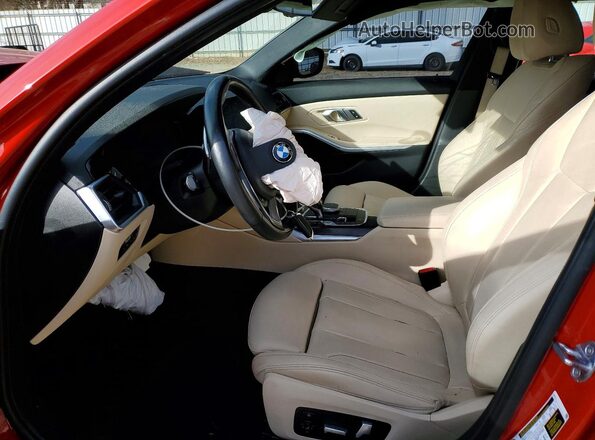 WBA5R7C56KFH19099 2019 BMW 3 SERIES Red Vista interior delantera