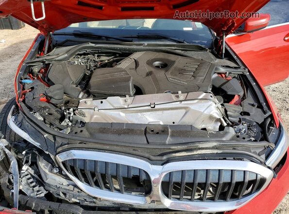 WBA5R7C56KFH19099 2019 BMW 3 SERIES Red Vista interior trasera