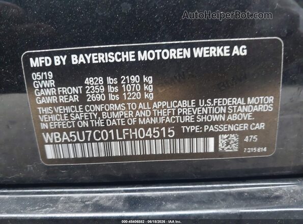 WBA5U7C01LFH04515 2020 BMW M3 Black Вид підкапотного простору