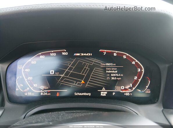 WBA5U9C00LFH34553 2020 BMW M3 Blue Вид задніх сидінь
