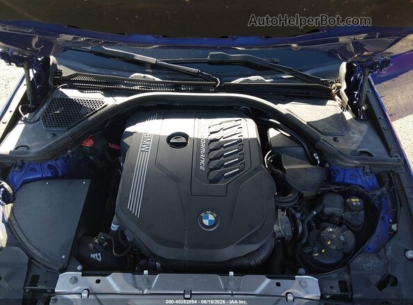 WBA5U9C00LFH34553 2020 BMW M3 Blue Вид ззаду