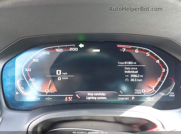 WBA5U9C02LFH14093 2020 BMW M3 Gray უკანა სავარძლების ხედი