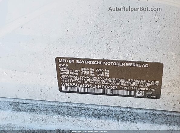 WBA5U9C05LFH08482 2020 BMW M3 Белый Вид подкапотного пространства