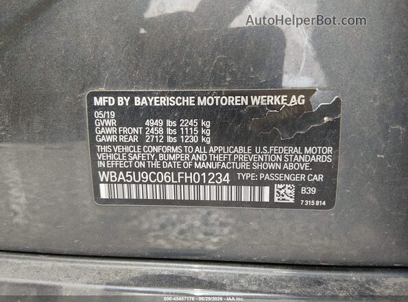 WBA5U9C06LFH01234 2020 BMW M3 Gray Շարժիչի բաժամունքի տեսք