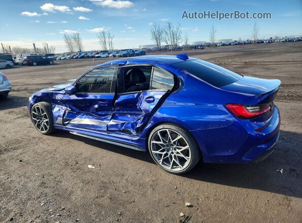 WBA5U9C06MFK37828 2021 BMW M3 Blue Հետևի ձախ