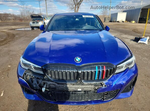 WBA5U9C06MFK37828 2021 BMW M3 Blue Դիմացի տեսք