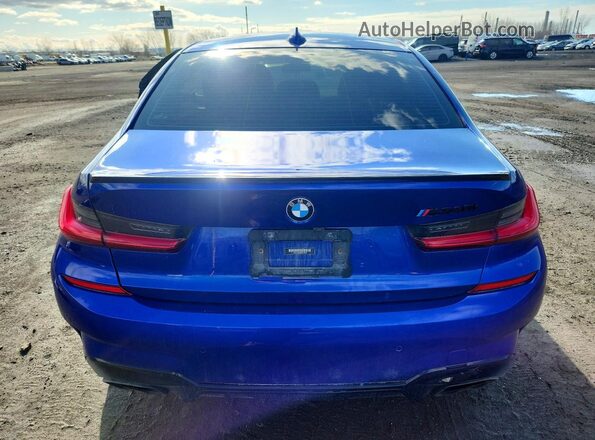 WBA5U9C06MFK37828 2021 BMW M3 Blue Հետևի տեսք