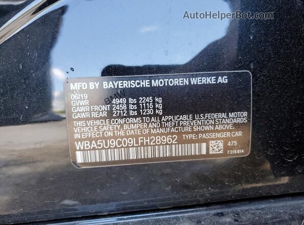 WBA5U9C09LFH28962 2020 BMW M3 Black 