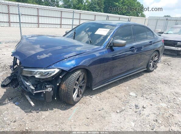 WBA5U9C0XLA380423 2020 BMW M3 Blue Առջևի ձախ երեք քառորդ տեսարան