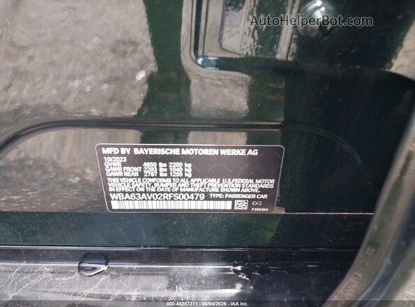 WBA63AV02RFS00479 2024 BMW 4 SERIES Green Widok komory silnika