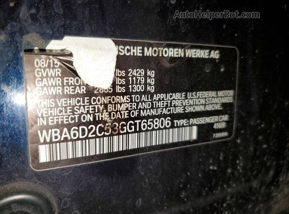 WBA6D2C53GGT65806 2016 BMW OTHER Blue 