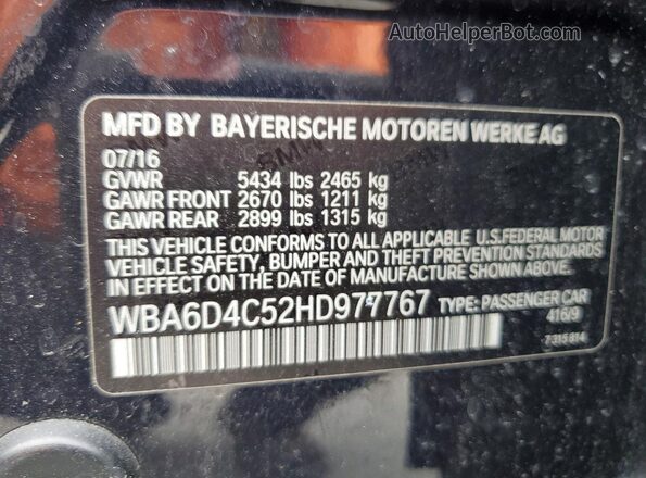WBA6D4C52HD977767 2017 BMW 7 SERIES Black 