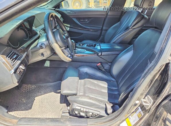 WBA6D4C55GD977289 2016 BMW 6 SERIES Черный Вид салона спереди