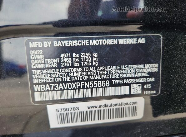 WBA73AV0XPFN55868 2023 BMW 4 SERIES Black Շարժիչի բաժամունքի տեսք