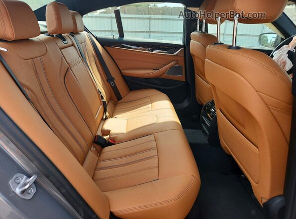 WBA73BJ03MCH00177 2021 BMW 5 SERIES Gray Rear seats view
