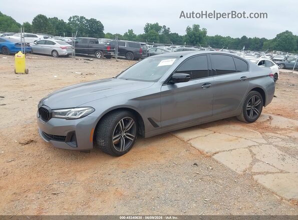 WBA73BJ05MCG15213 2021 BMW 5 SERIES Бирюзовый Передняя левая четверть