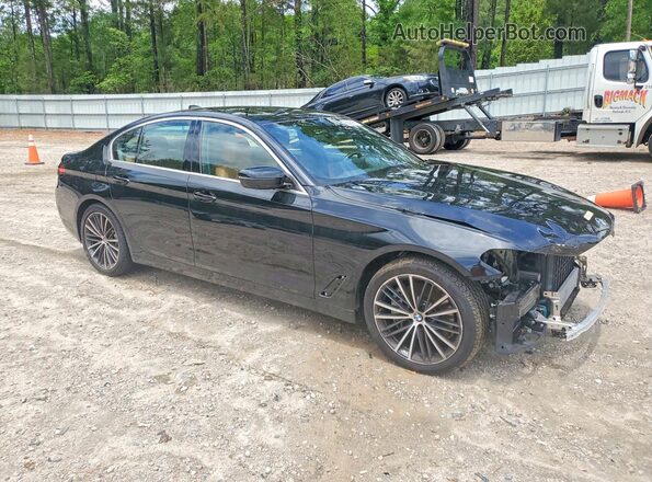 WBA73BJ07NWX74988 2022 BMW 5 SERIES Black Առջևի աջ