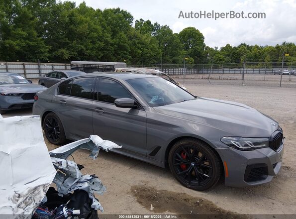 WBA73BJ0XMWX12984 2021 BMW 5 SERIES Gray უკანა სალონის ხედი