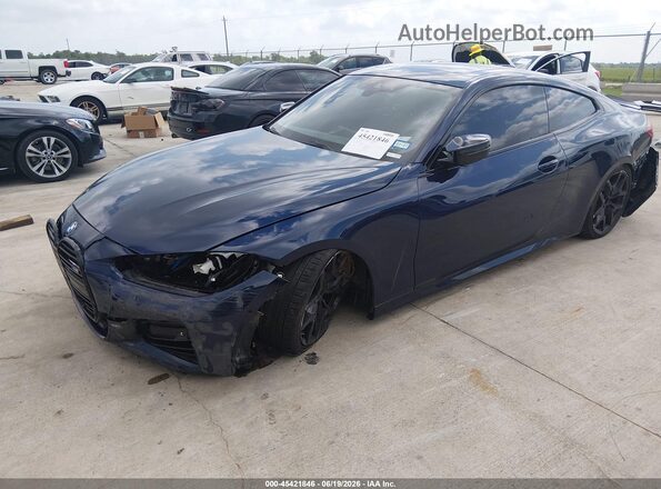WBA73DA02SCU00099 2025 BMW M4 Синий Передняя левая четверть