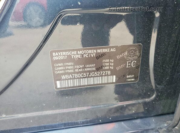 WBA7B0C57JG527278 2018 BMW 7 SERIES Синий Вид подкапотного пространства