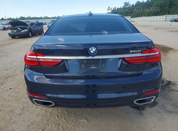 WBA7E2C36HG741321 2017 BMW 7 SERIES Blue Вид ззаду