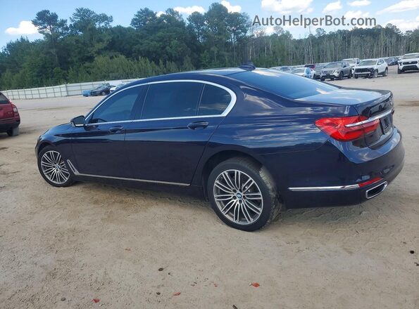 WBA7E2C36HG741321 2017 BMW 7 SERIES Blue Задня ліва чверть