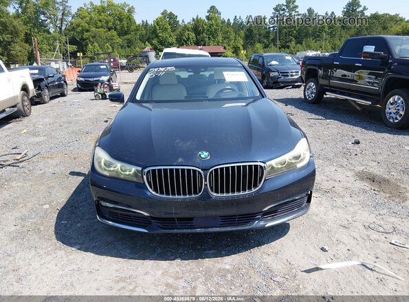 WBA7E2C55GG547475 2016 BMW 7 SERIES Dark Blue Widok wnętrza z tyłu
