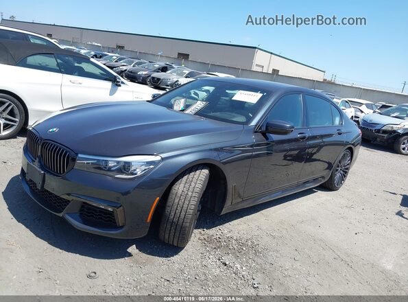 WBA7E2C56JG743027 2018 BMW 7 SERIES Gray წინა მარცხენა ხედი სამი მეოთხედიდან