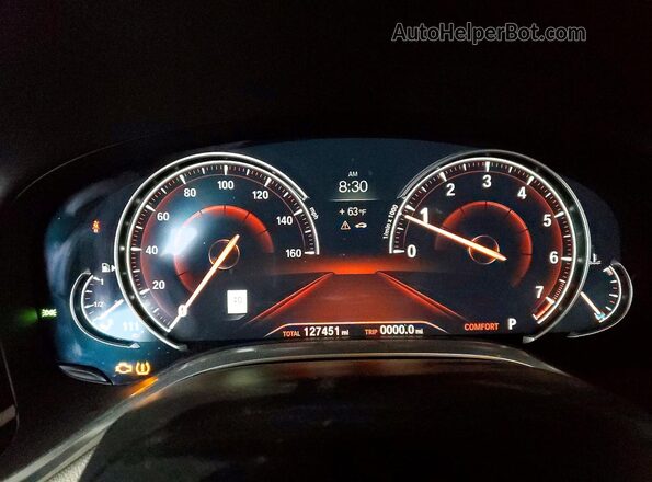 WBA7F0C32HGM21589 2017 BMW 7 SERIES Blue Вид щитка приладів