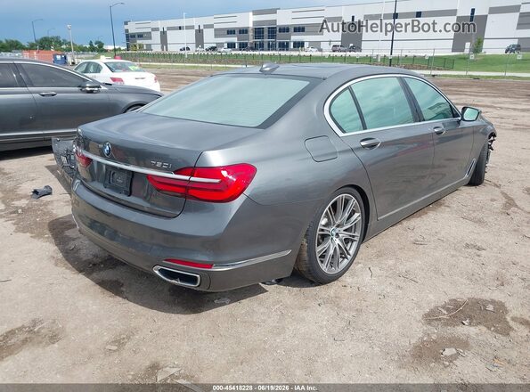 WBA7F0C53GGL99716 2016 BMW 7 SERIES Gray Trasero derecho