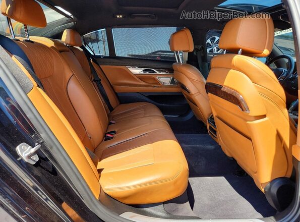 WBA7F2C50HG422379 2017 BMW 7 SERIES Black უკანა სავარძლების ხედი