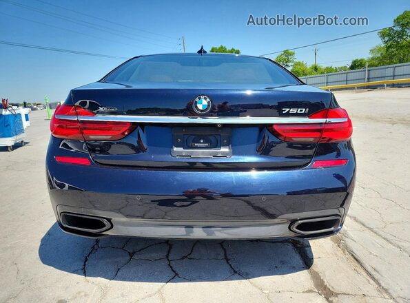 WBA7F2C50HG422379 2017 BMW 7 SERIES Black უკანა ხედი