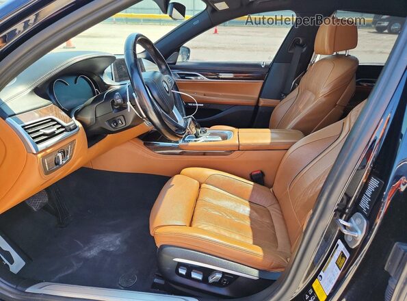 WBA7F2C50HG422379 2017 BMW 7 SERIES Black წინა სალონის ხედი