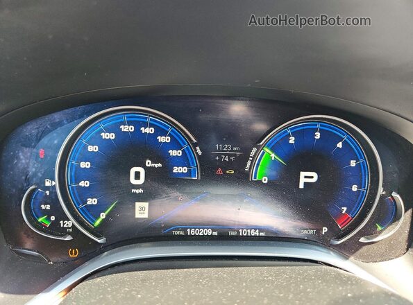 WBA7F2C50HG422379 2017 BMW 7 SERIES Black ხელსაწყოთა პანელის ხედი