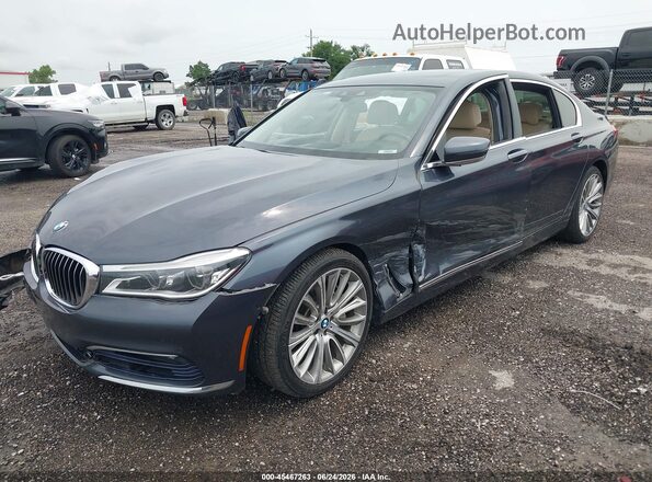 WBA7F2C51GG420008 2016 BMW 7 SERIES Gray Առջևի ձախ երեք քառորդ տեսարան