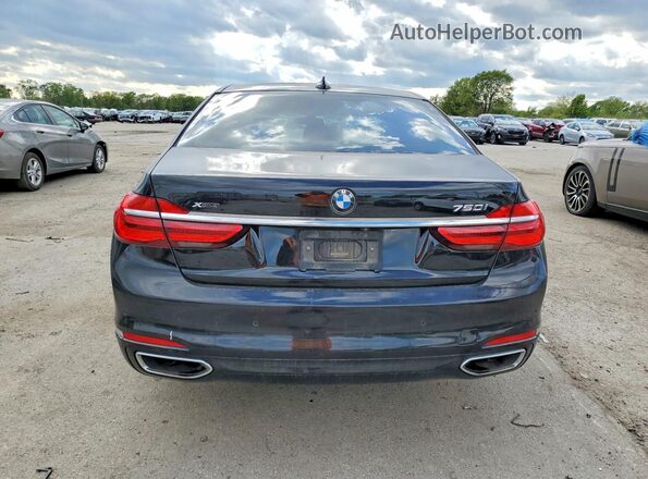 WBA7F2C52GG416615 2016 BMW 7 SERIES Black Вид ззаду